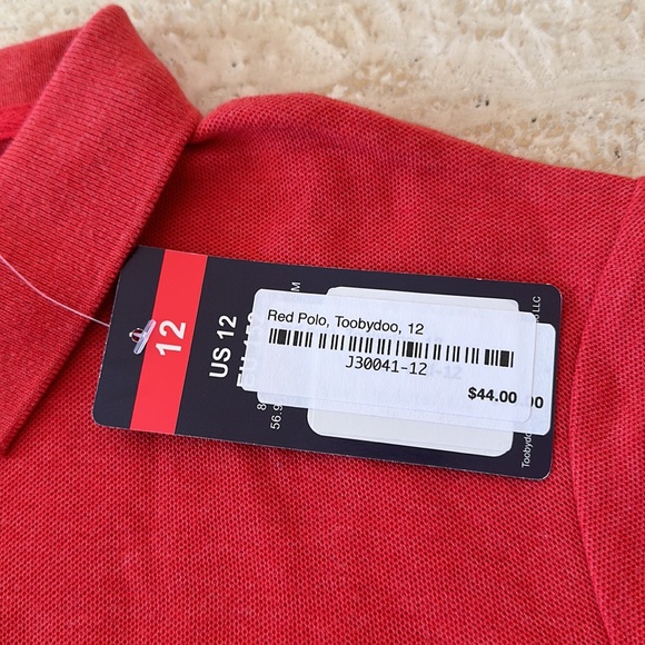 Tooby *Doo Boys Red Polo Shirt (size 12) - Picture 4 of 6